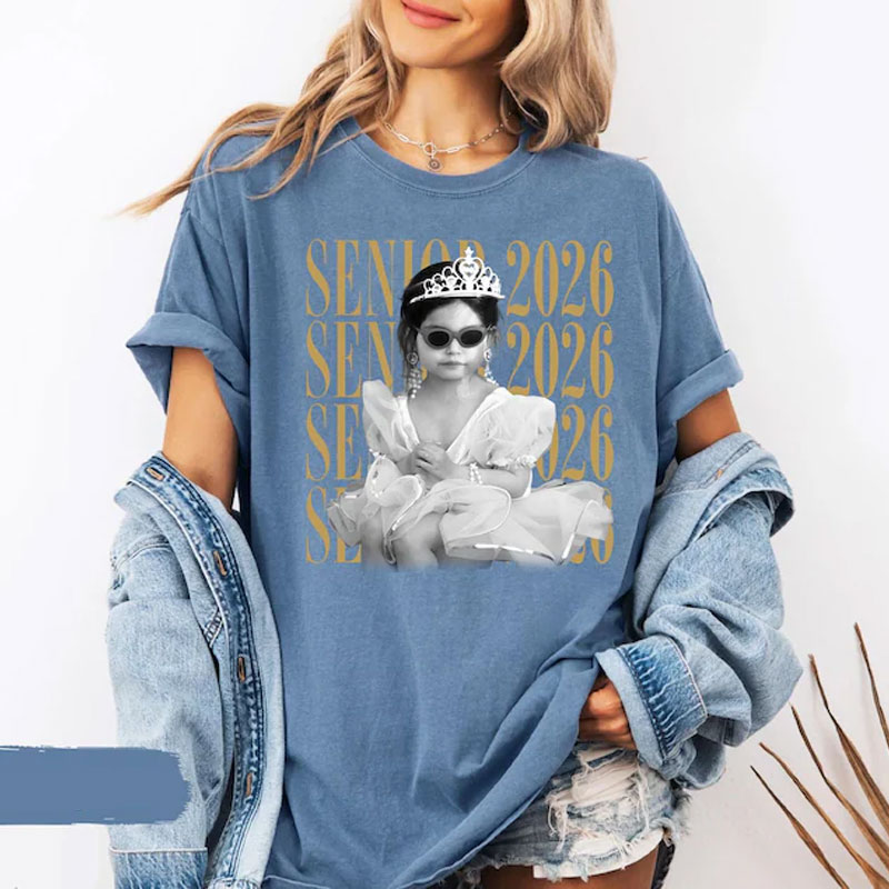 Personalised Vintage Photo And Year Senior Shirt