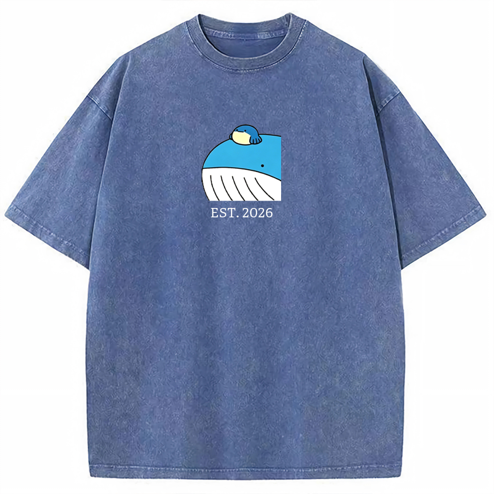 Cute Parent & Kid Wailord Vintage Washed T-Shirt