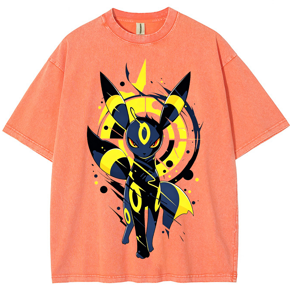 Dark Graffiti Umbreon Cartoon Tee | Pokemon Anime