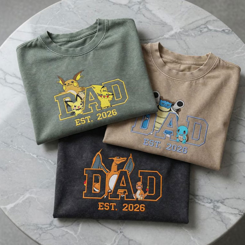 PokaDaD Embroidered Washed Shirt