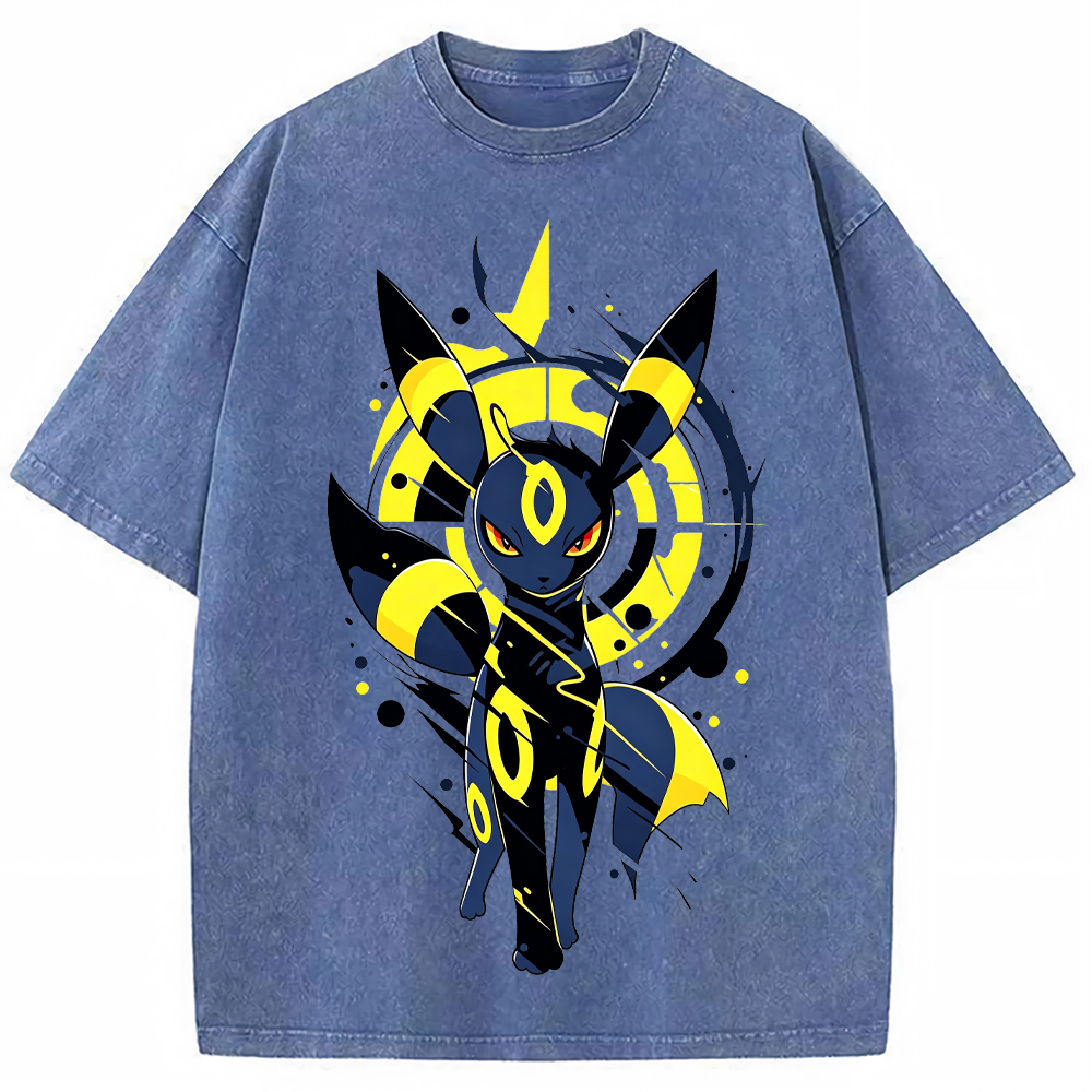 Dark Graffiti Umbreon Cartoon Tee | Pokemon Anime