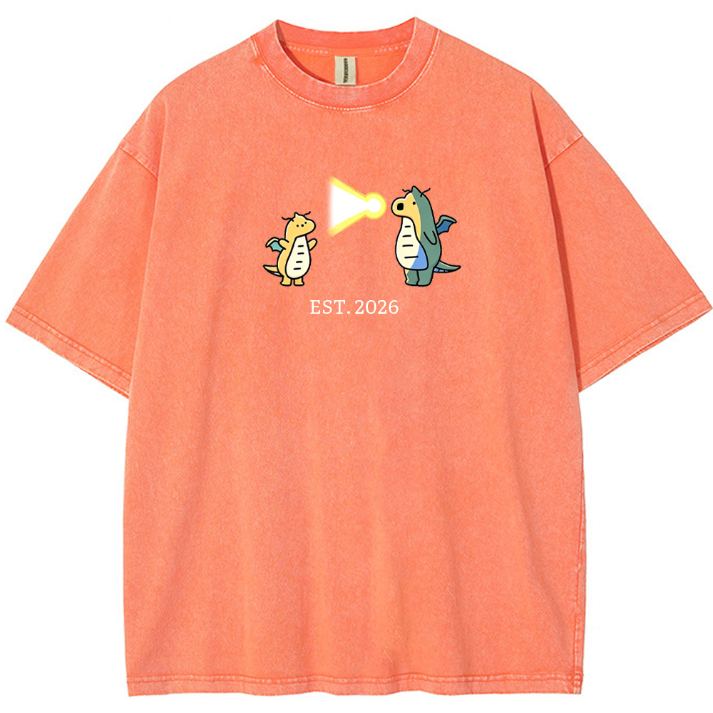 Cute Parent & Kid Dragonite Vintage Washed T-Shirt