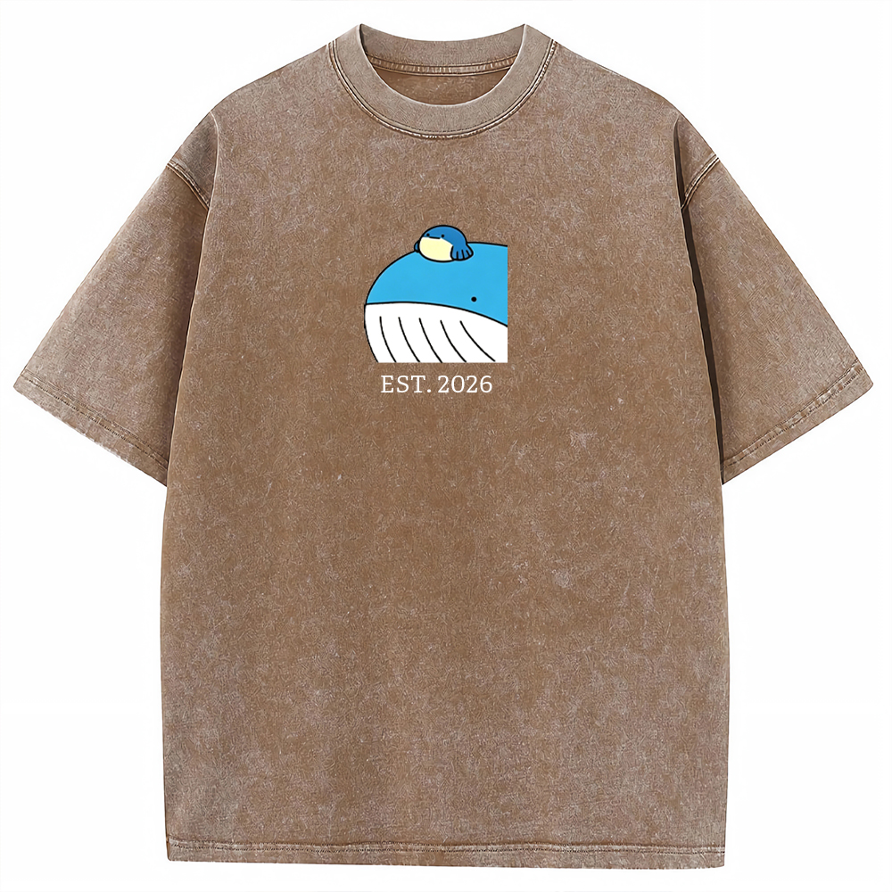 Cute Parent & Kid Wailord Vintage Washed T-Shirt
