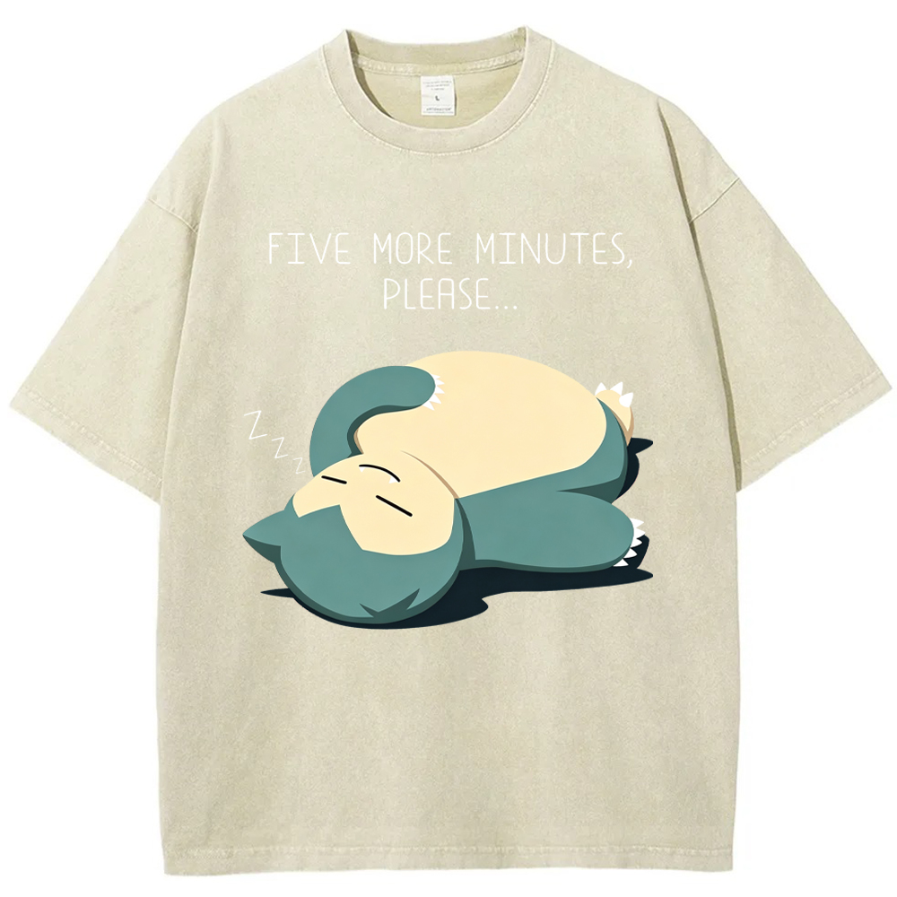 Sleepy Cozy Daily Snorlax Cartoon Tee | Pokemon Anime