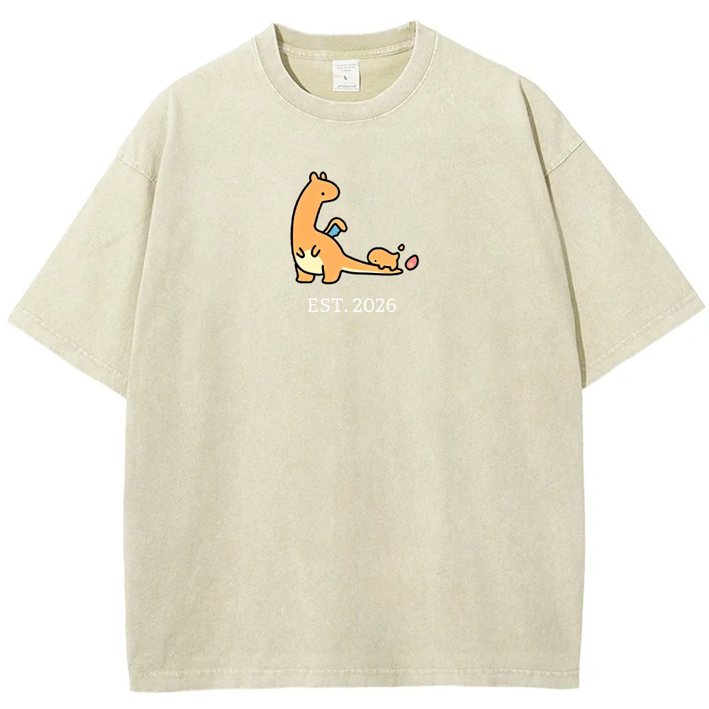 Cute Parent & Kid Charizard Vintage Washed T-Shirt