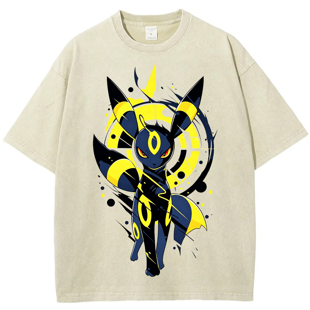 Dark Graffiti Umbreon Cartoon Tee | Pokemon Anime