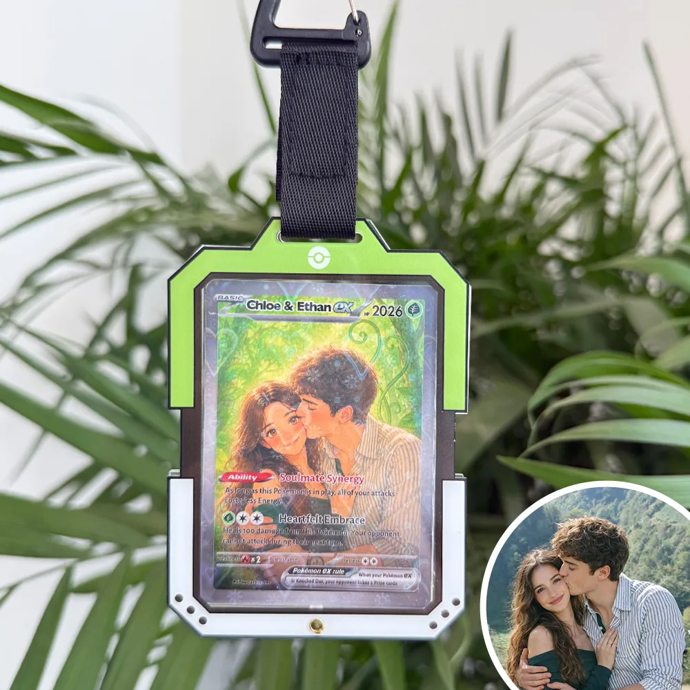 ♥️Personalized Couple Anime Art Trading Card Acrylic Pendant