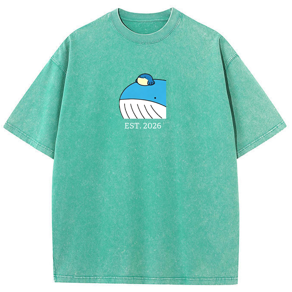 Cute Parent & Kid Wailord Vintage Washed T-Shirt