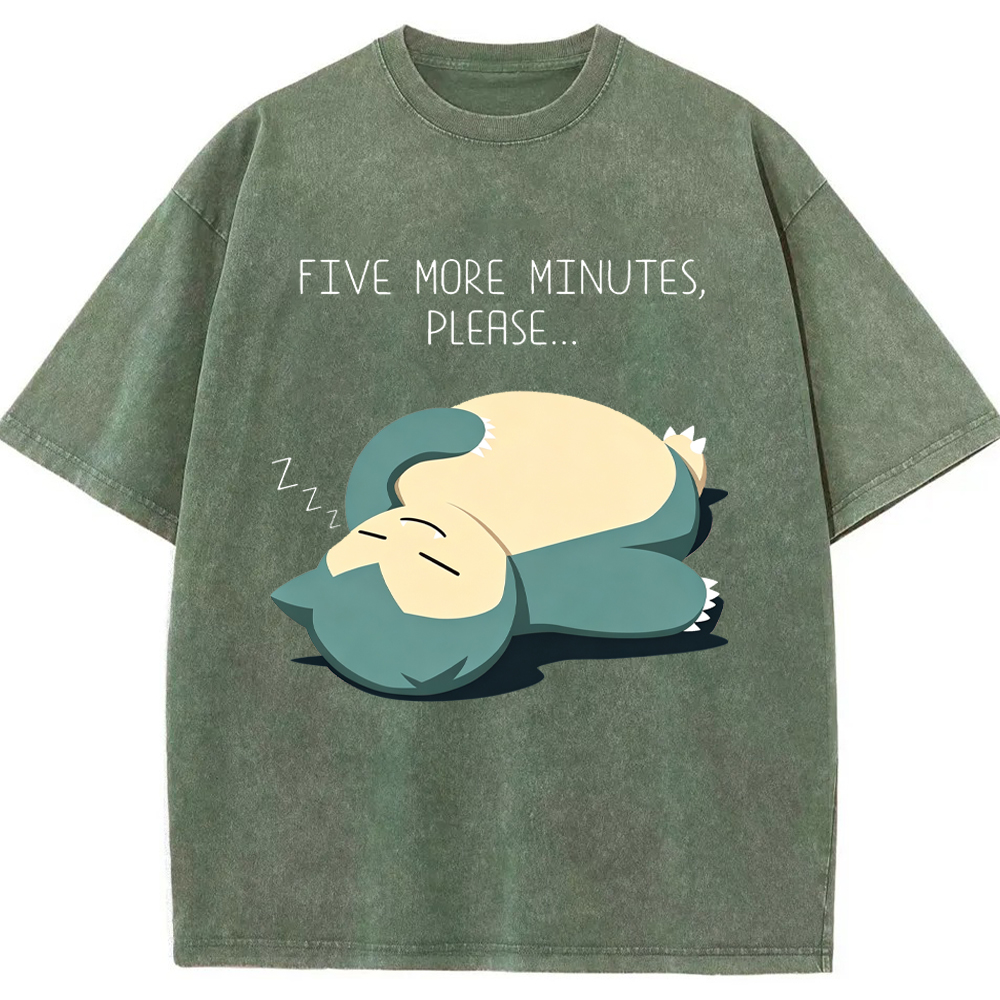 Sleepy Cozy Daily Snorlax Cartoon Tee | Pokemon Anime