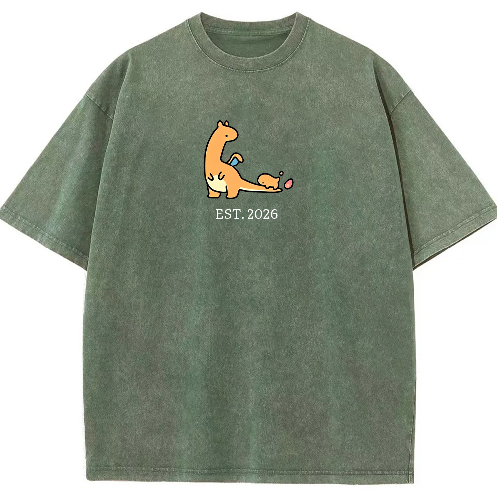 Cute Parent & Kid Charizard Vintage Washed T-Shirt