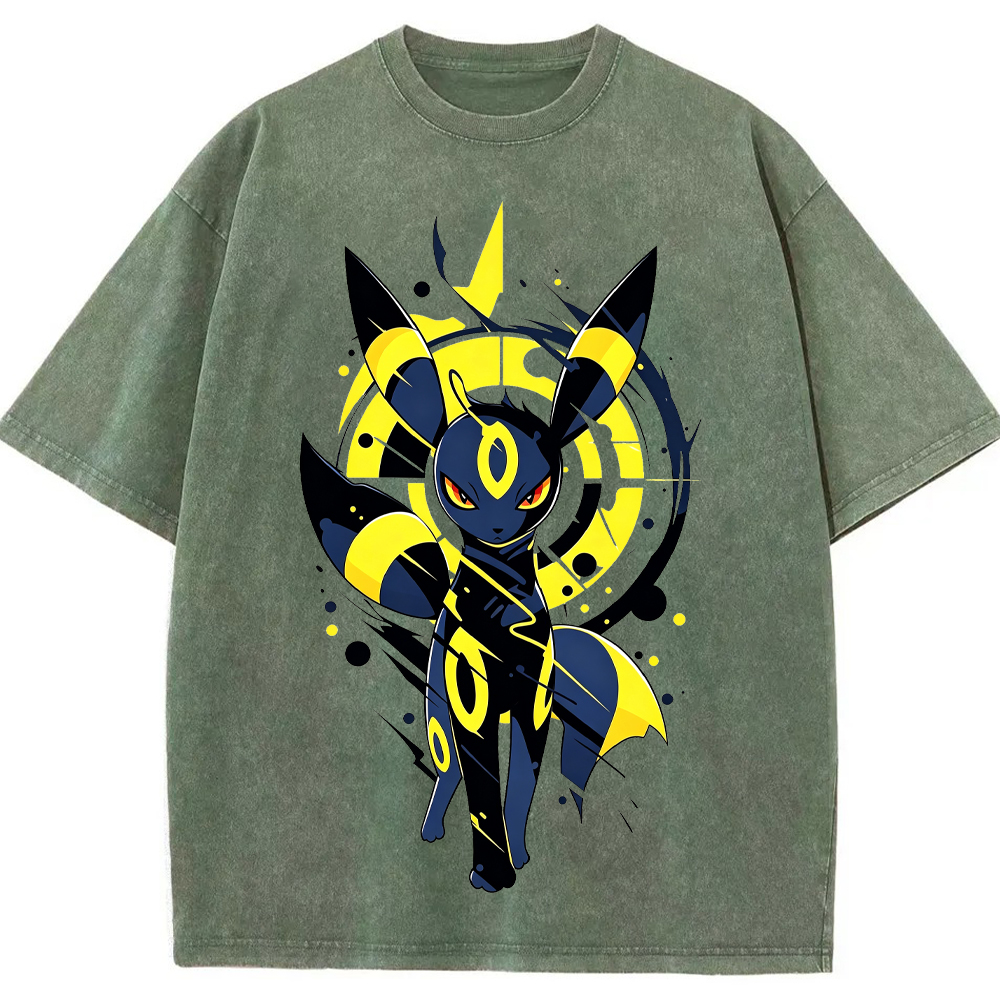 Dark Graffiti Umbreon Cartoon Tee | Pokemon Anime