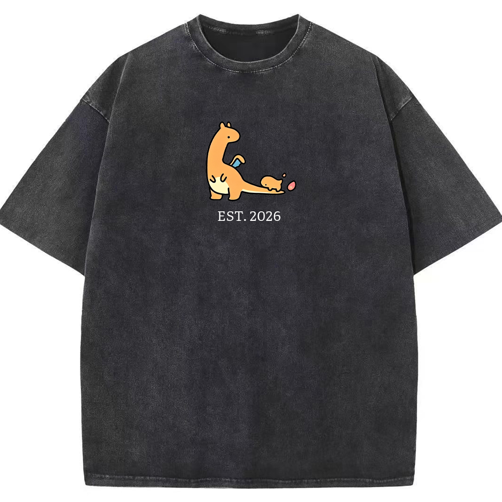 Cute Parent & Kid Charizard Vintage Washed T-Shirt