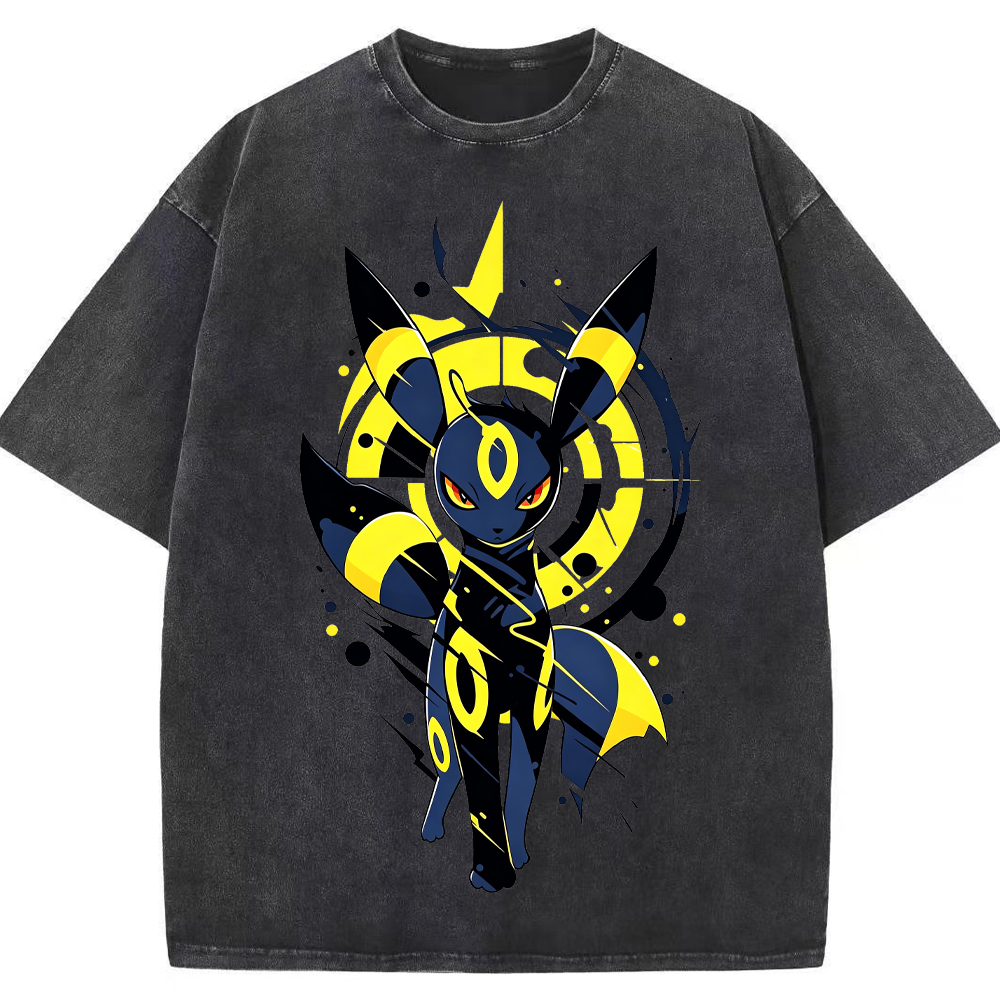 Dark Graffiti Umbreon Cartoon Tee | Pokemon Anime