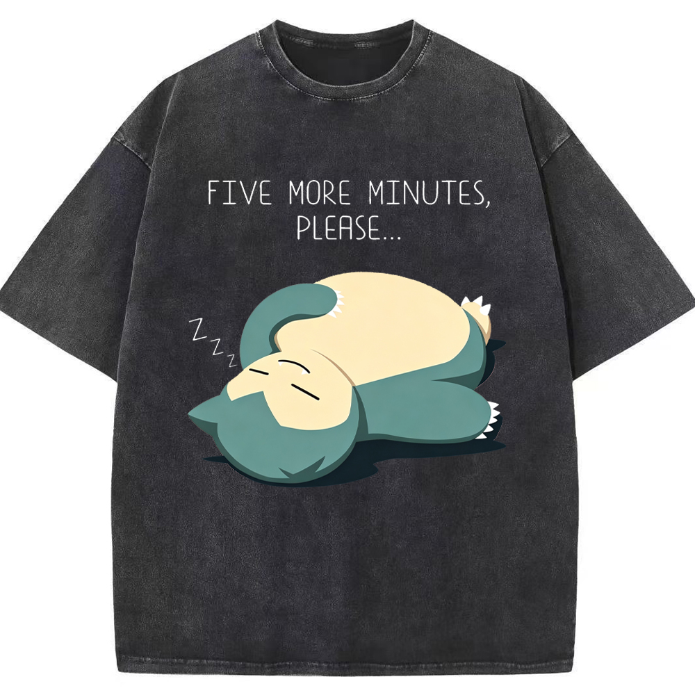 Sleepy Cozy Daily Snorlax Cartoon Tee | Pokemon Anime