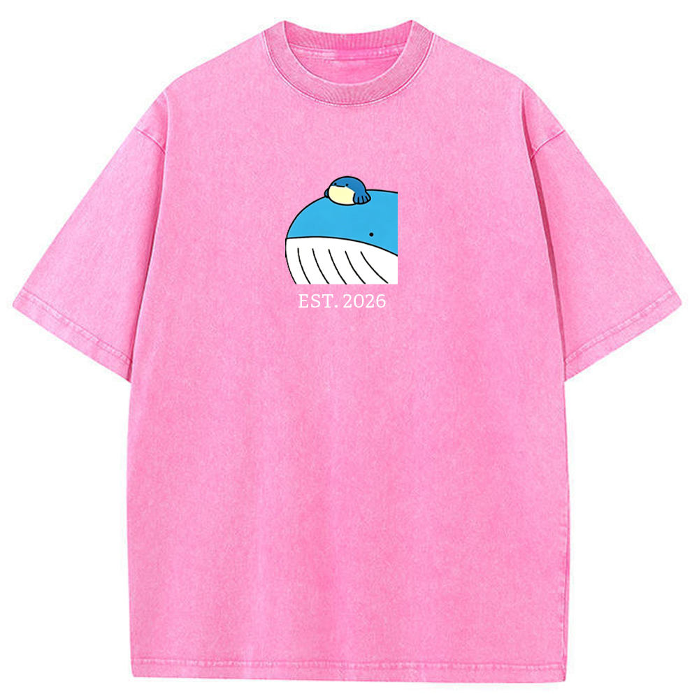 Cute Parent & Kid Wailord Vintage Washed T-Shirt