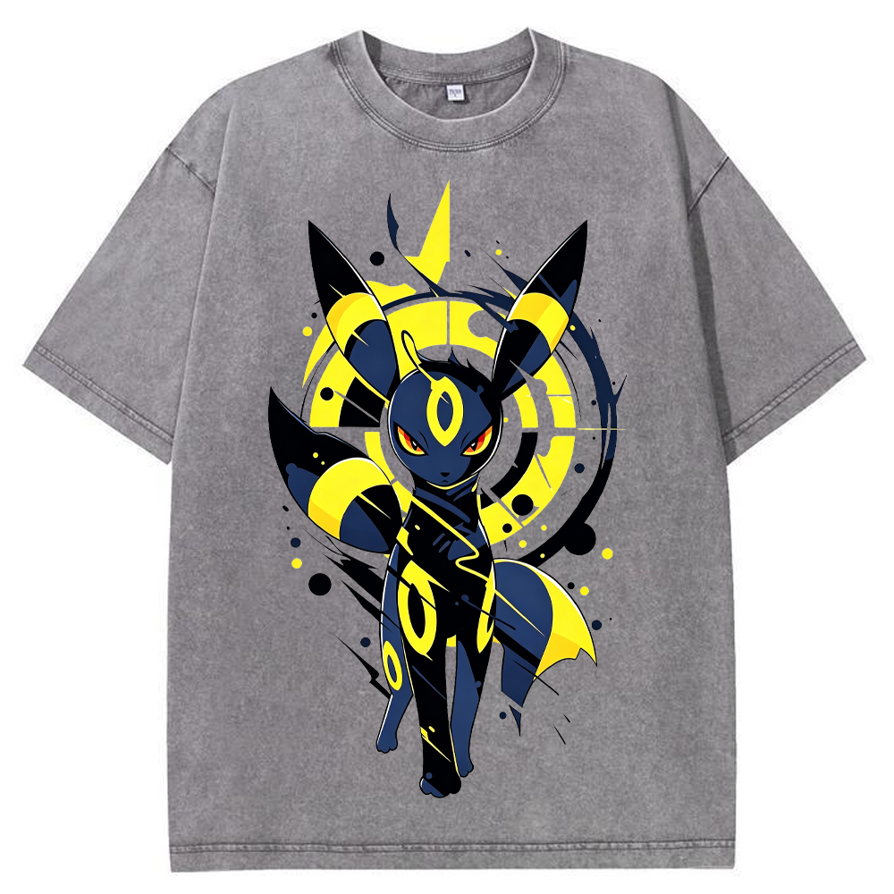 Dark Graffiti Umbreon Cartoon Tee | Pokemon Anime