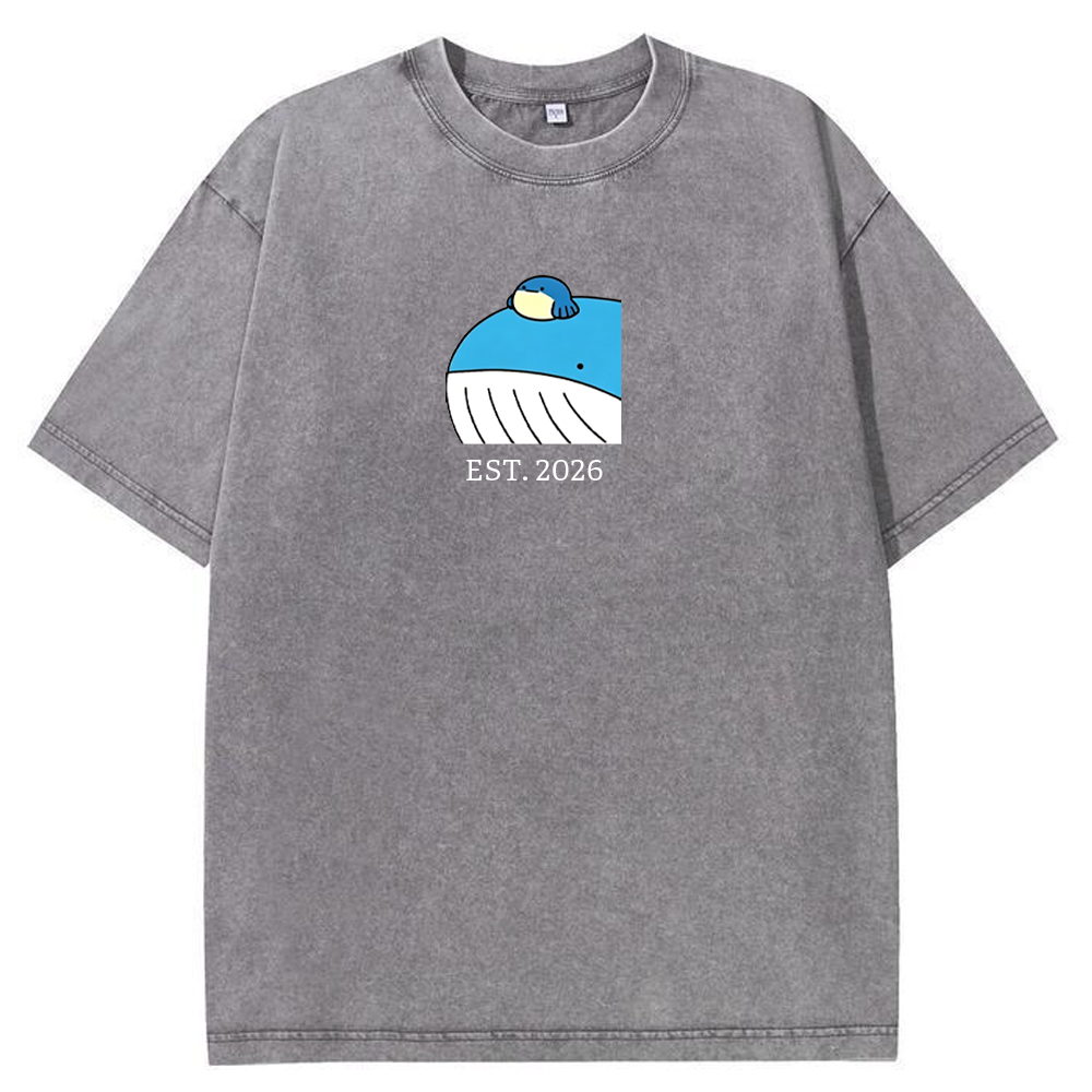 Cute Parent & Kid Wailord Vintage Washed T-Shirt