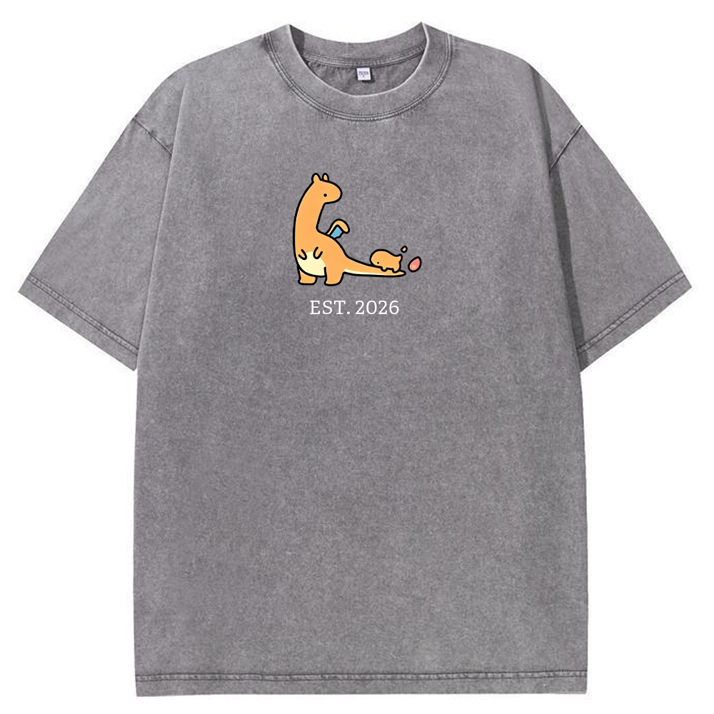 Cute Parent & Kid Charizard Vintage Washed T-Shirt