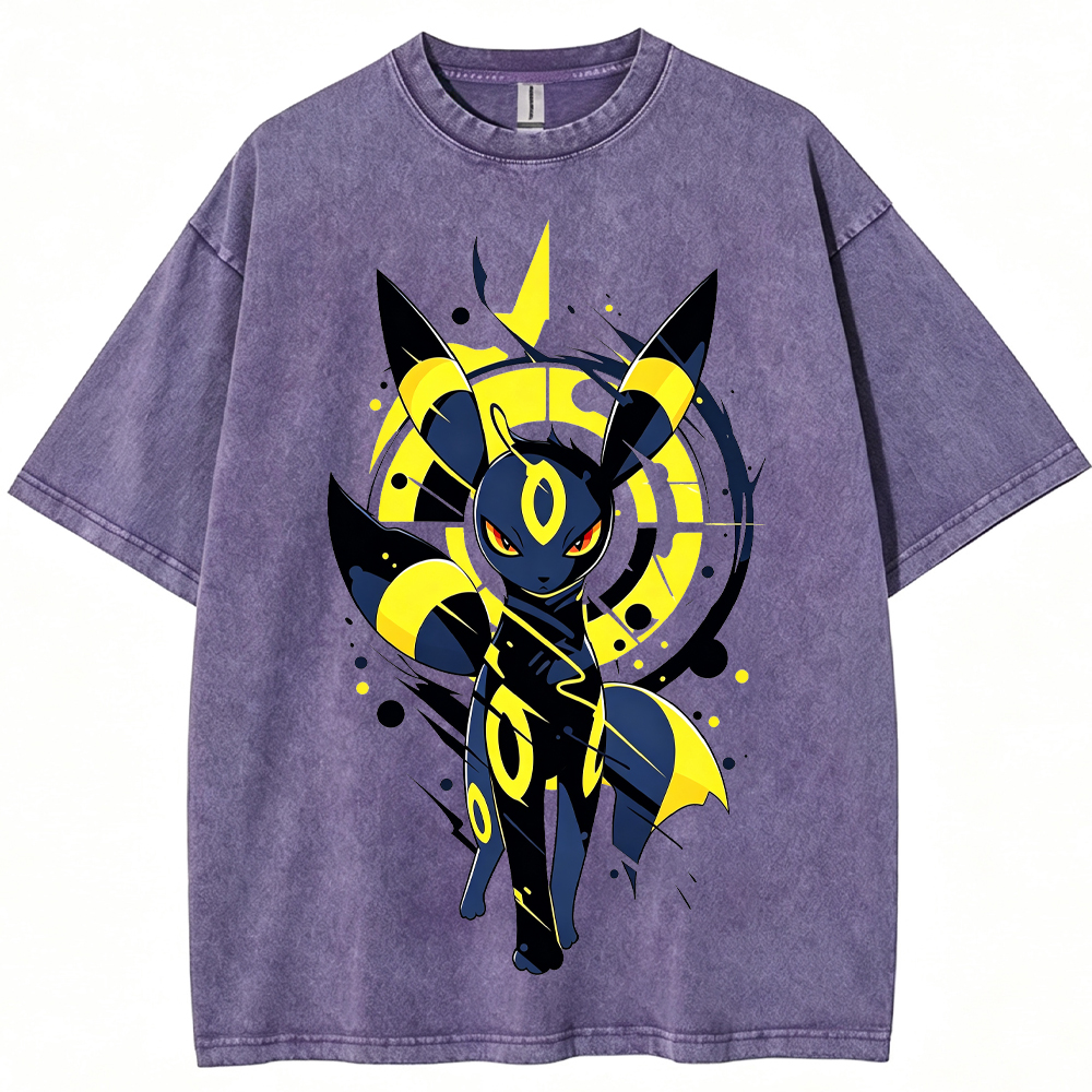 Dark Graffiti Umbreon Cartoon Tee | Pokemon Anime