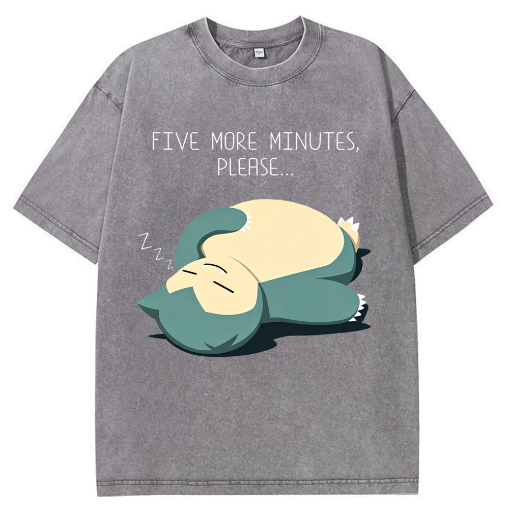 Sleepy Cozy Daily Snorlax Cartoon Tee | Pokemon Anime