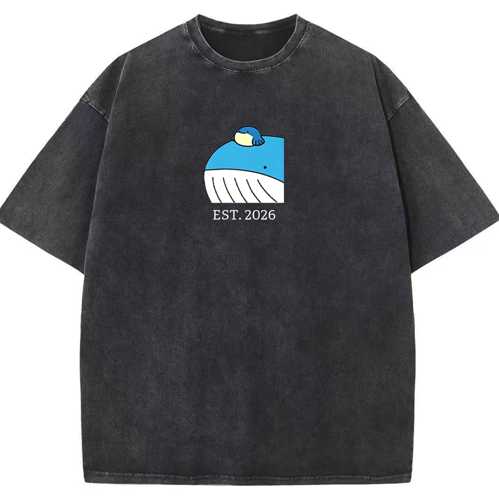 Cute Parent & Kid Wailord Vintage Washed T-Shirt