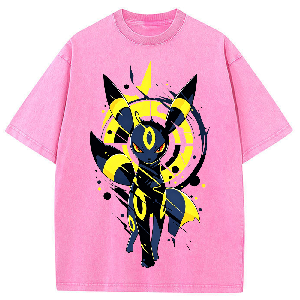 Dark Graffiti Umbreon Cartoon Tee | Pokemon Anime