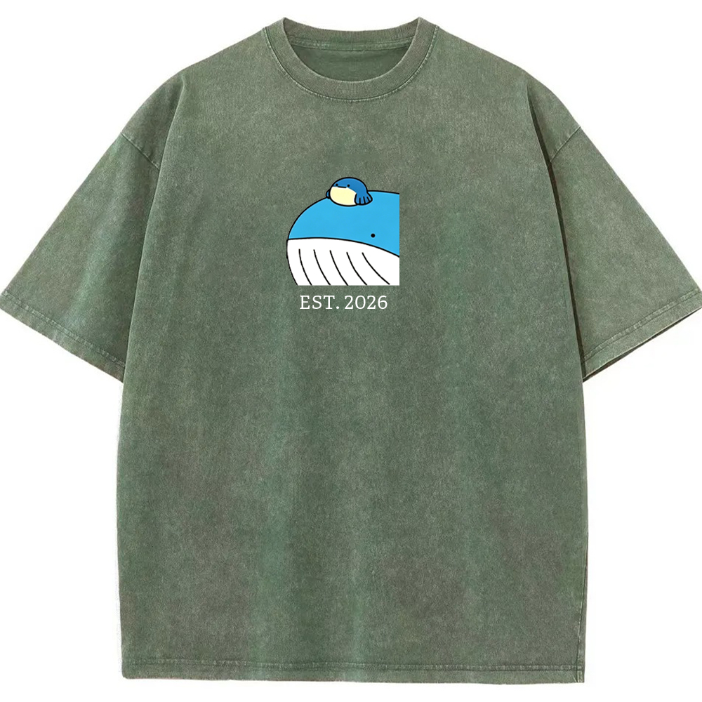 Cute Parent & Kid Wailord Vintage Washed T-Shirt