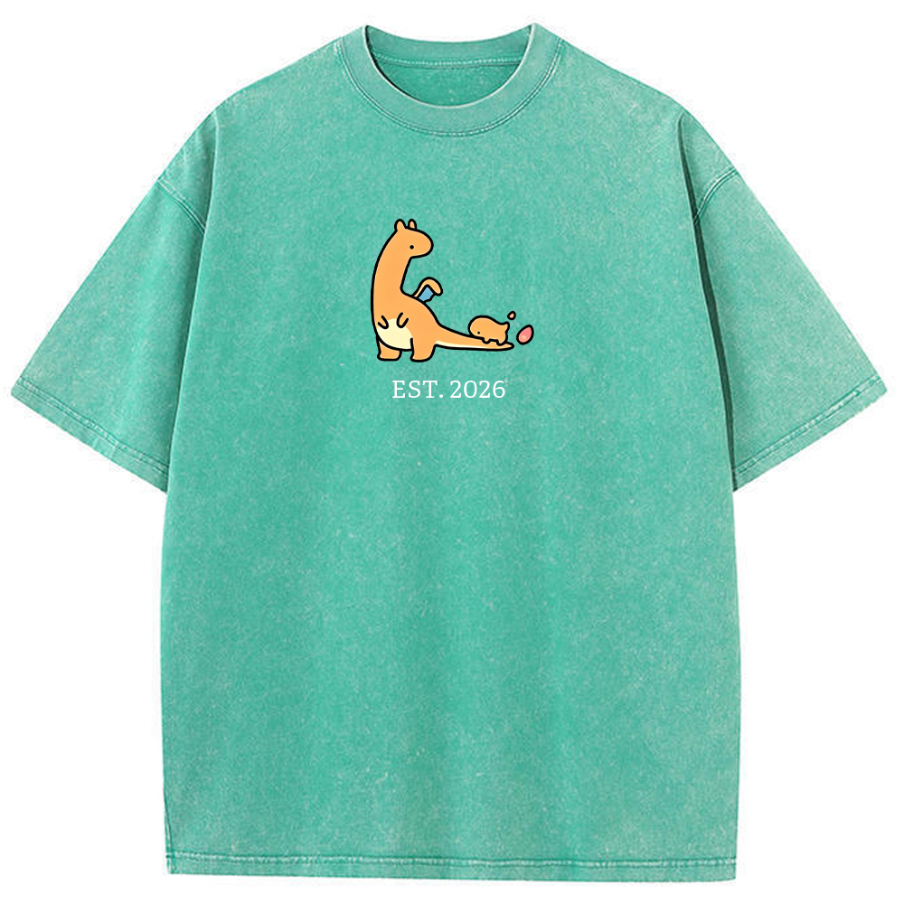 Cute Parent & Kid Charizard Vintage Washed T-Shirt