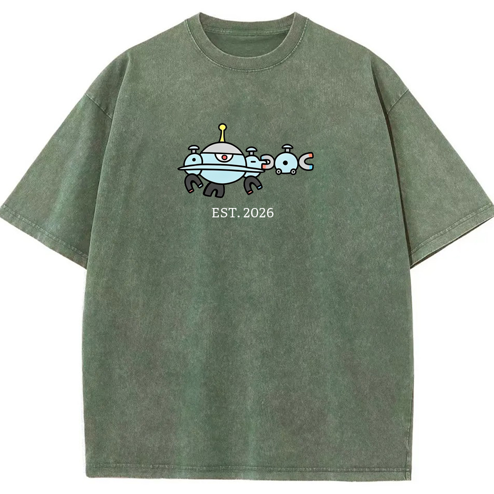 Cute Parent & Kid Magnemite Vintage Washed T-Shirt