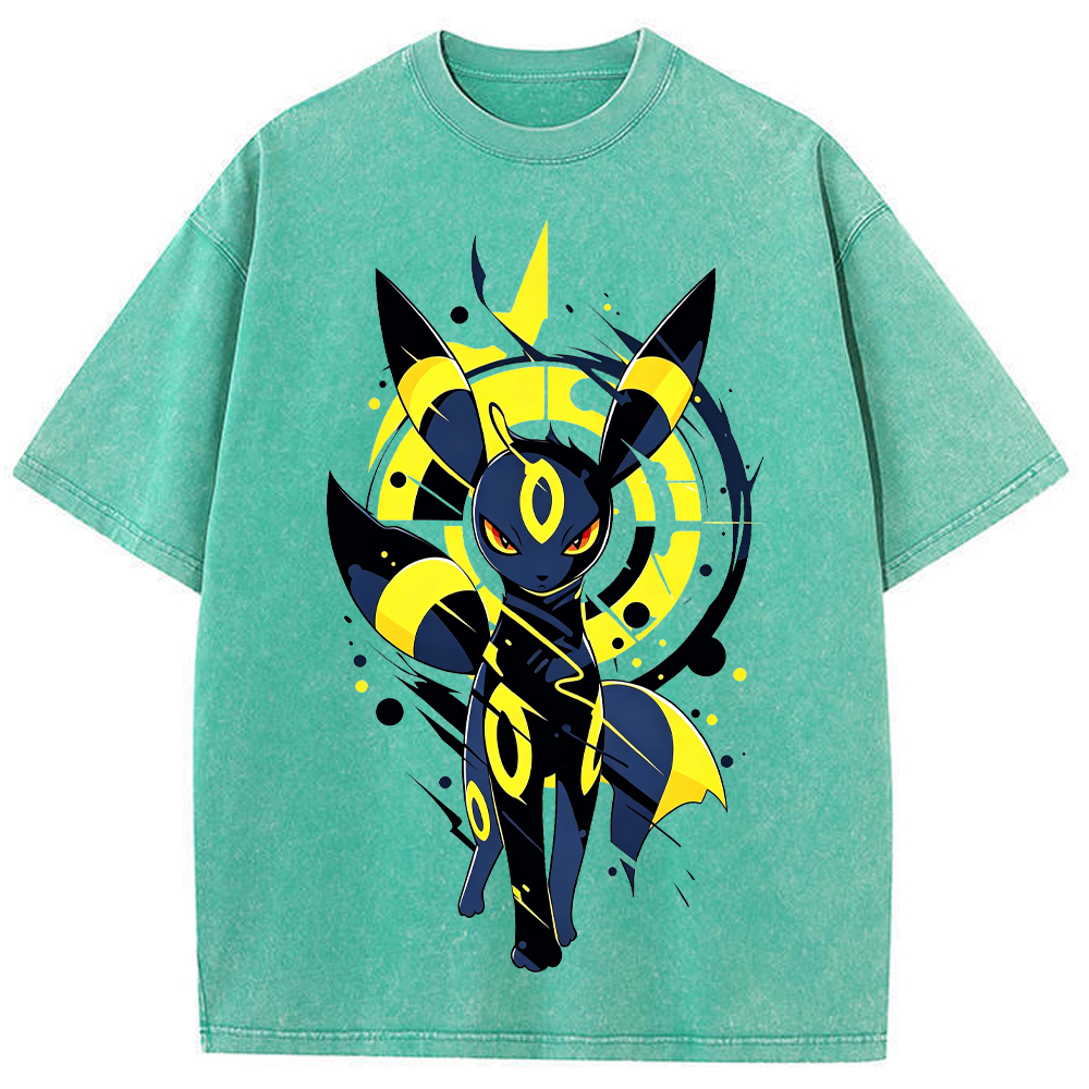 Dark Graffiti Umbreon Cartoon Tee | Pokemon Anime