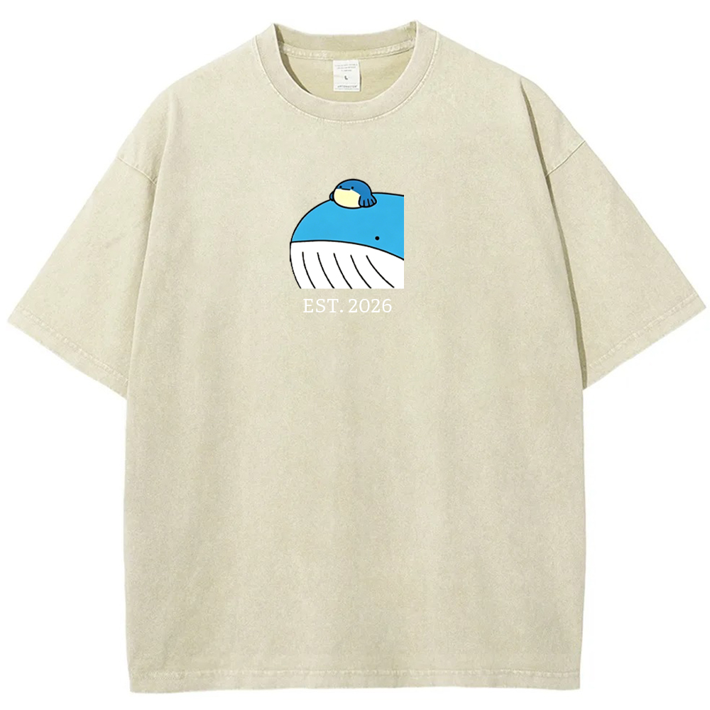 Cute Parent & Kid Wailord Vintage Washed T-Shirt