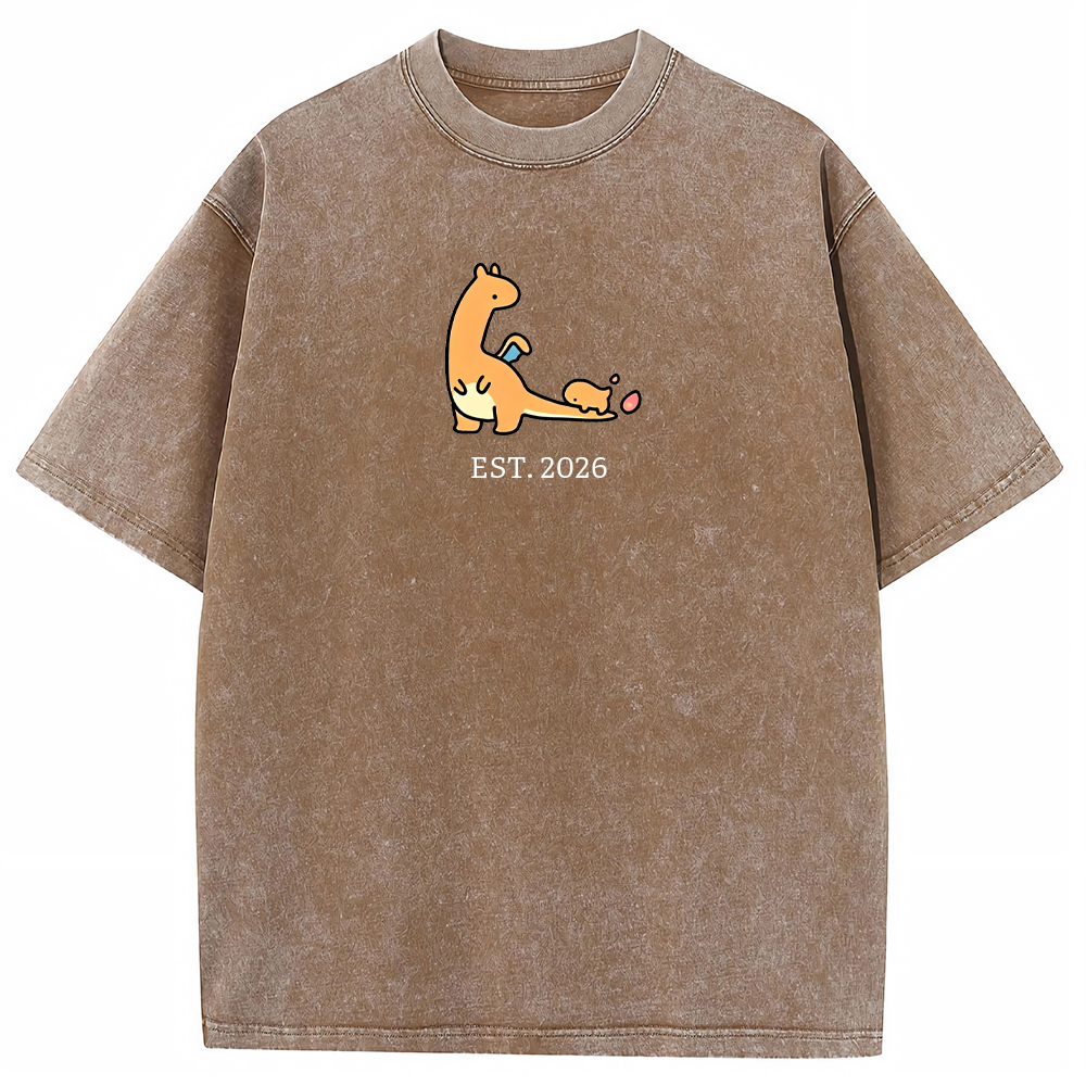 Cute Parent & Kid Charizard Vintage Washed T-Shirt