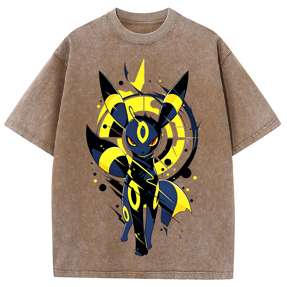 Dark Graffiti Umbreon Cartoon Tee | Pokemon Anime