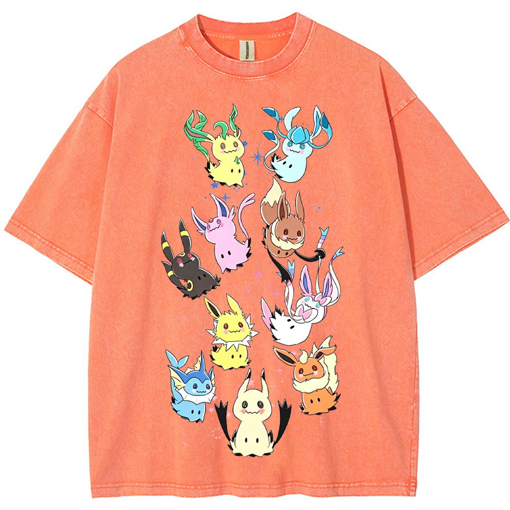 Full Eeveelutions Vertical Collage Vintage Tee | Pokemon Anime