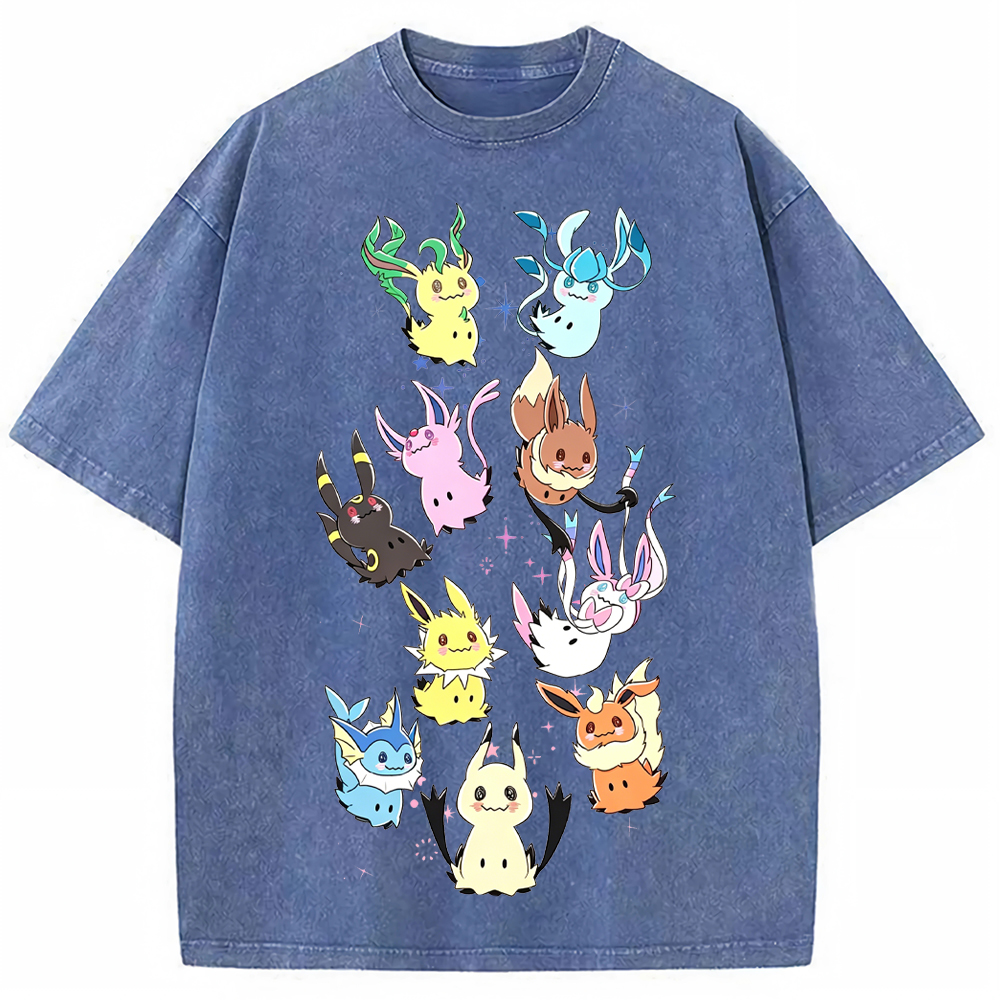 Full Eeveelutions Vertical Collage Vintage Tee | Pokemon Anime