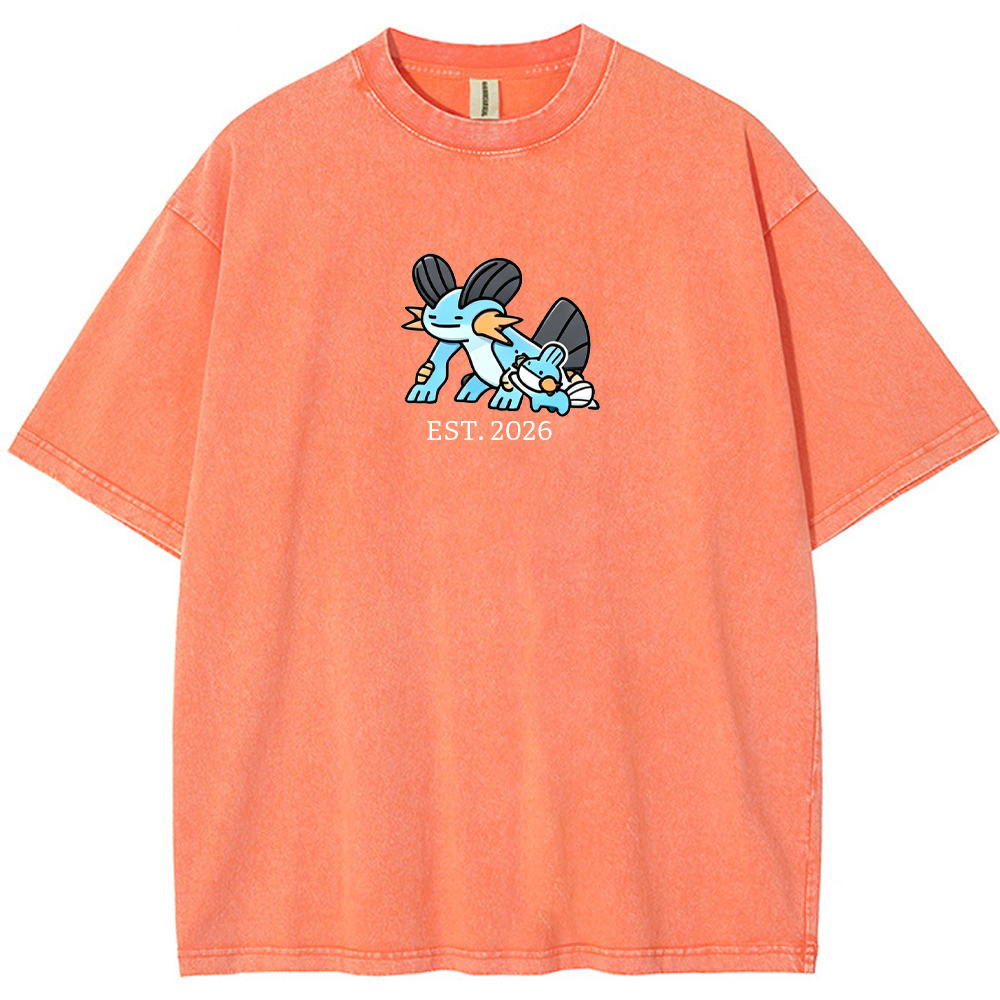Cute Parent & Kid Swampert Vintage Washed T-Shirt