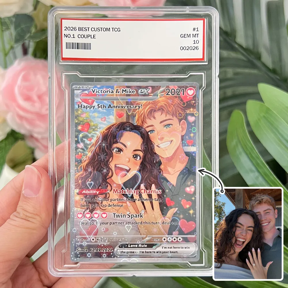 💕Personalized Couple Anime Art Pokecard Trading Card