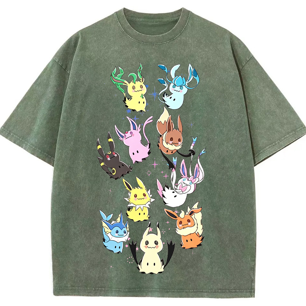 Full Eeveelutions Vertical Collage Vintage Tee | Pokemon Anime