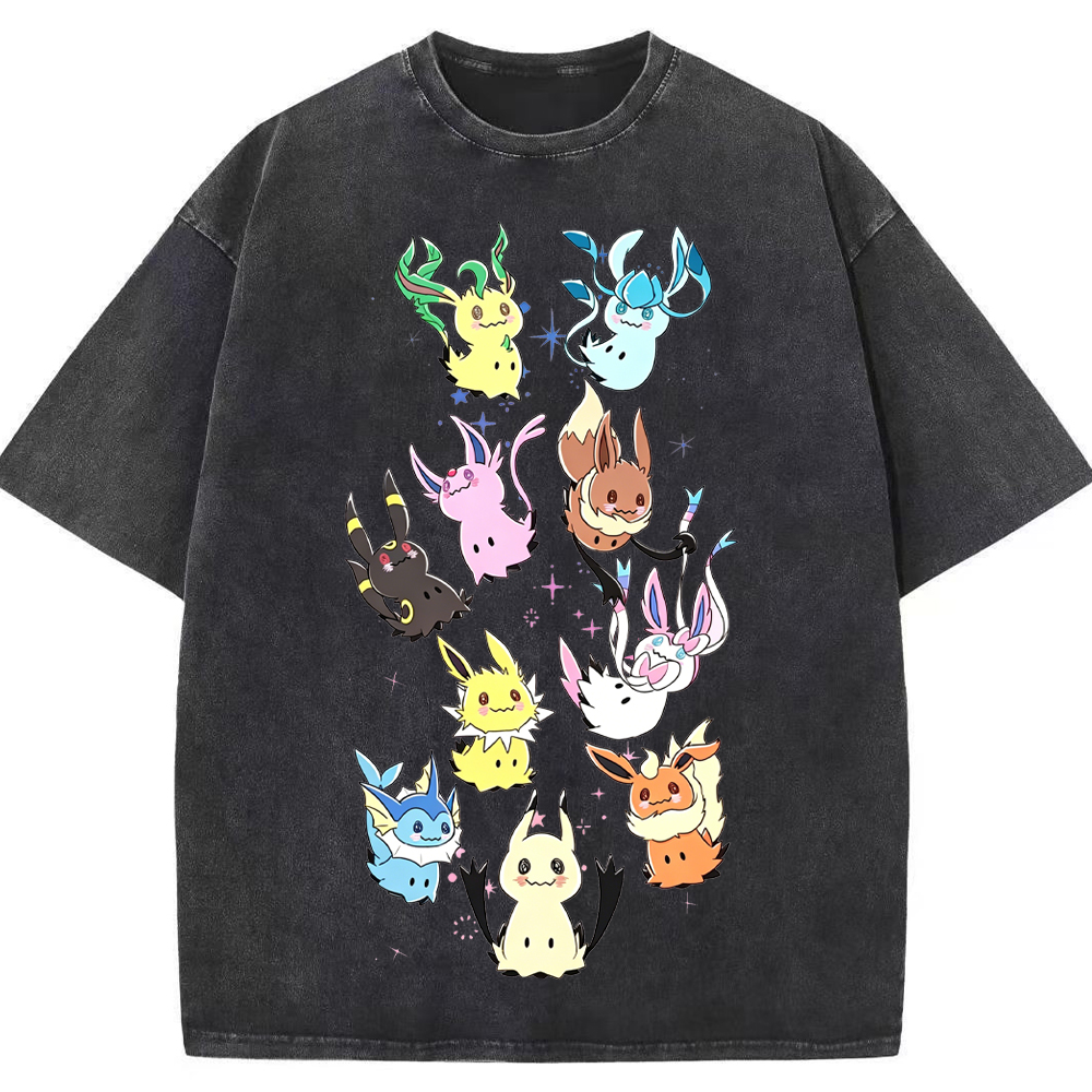Full Eeveelutions Vertical Collage Vintage Tee | Pokemon Anime