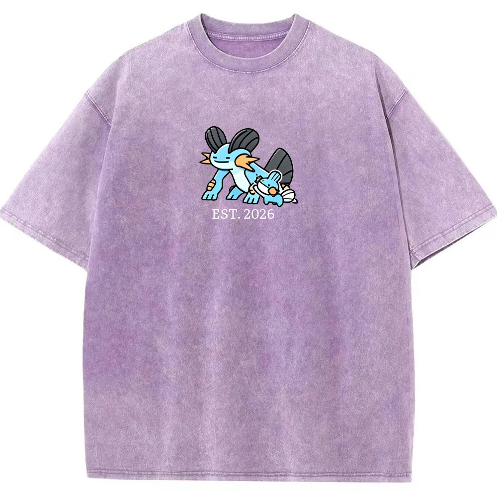 Cute Parent & Kid Swampert Vintage Washed T-Shirt