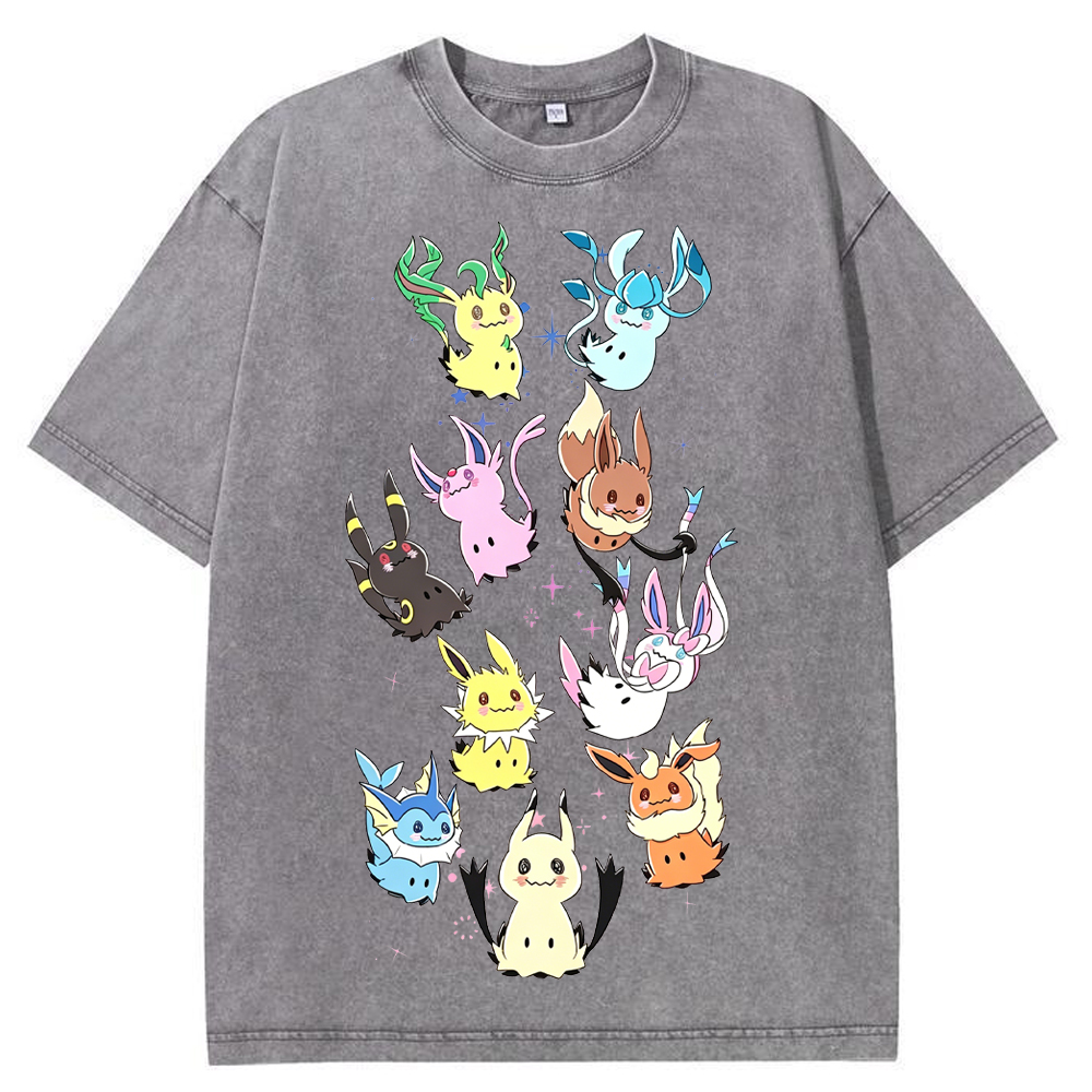 Full Eeveelutions Vertical Collage Vintage Tee | Pokemon Anime
