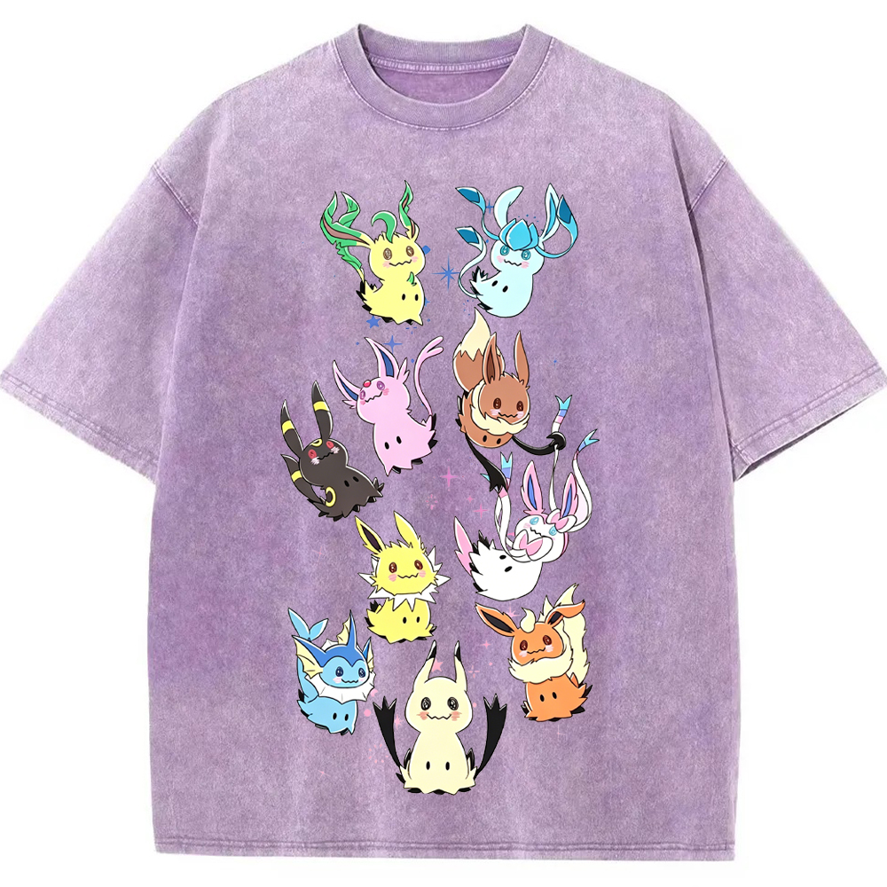 Full Eeveelutions Vertical Collage Vintage Tee | Pokemon Anime