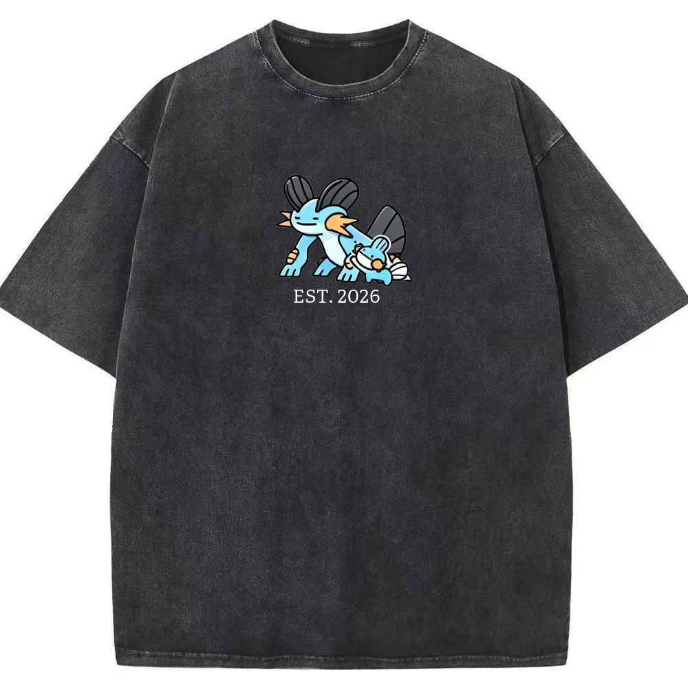 Cute Parent & Kid Swampert Vintage Washed T-Shirt