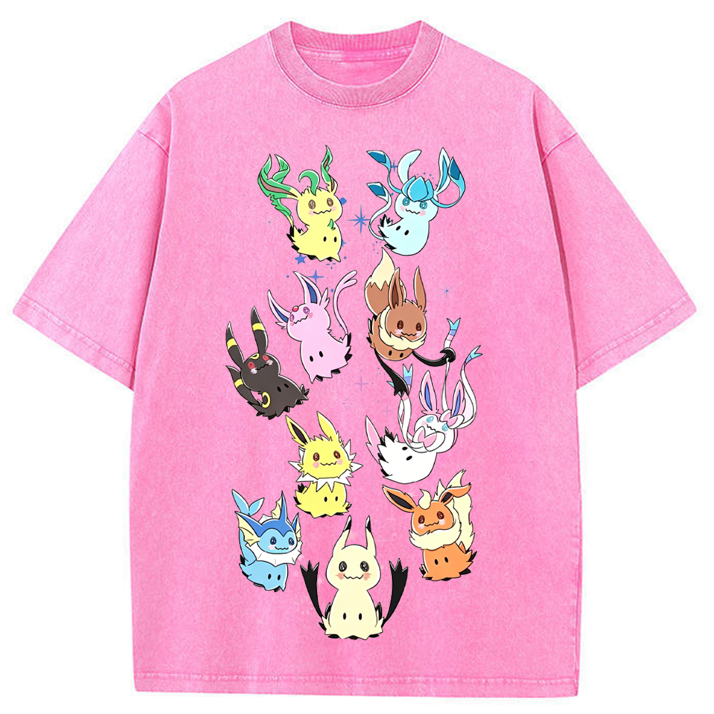 Full Eeveelutions Vertical Collage Vintage Tee | Pokemon Anime
