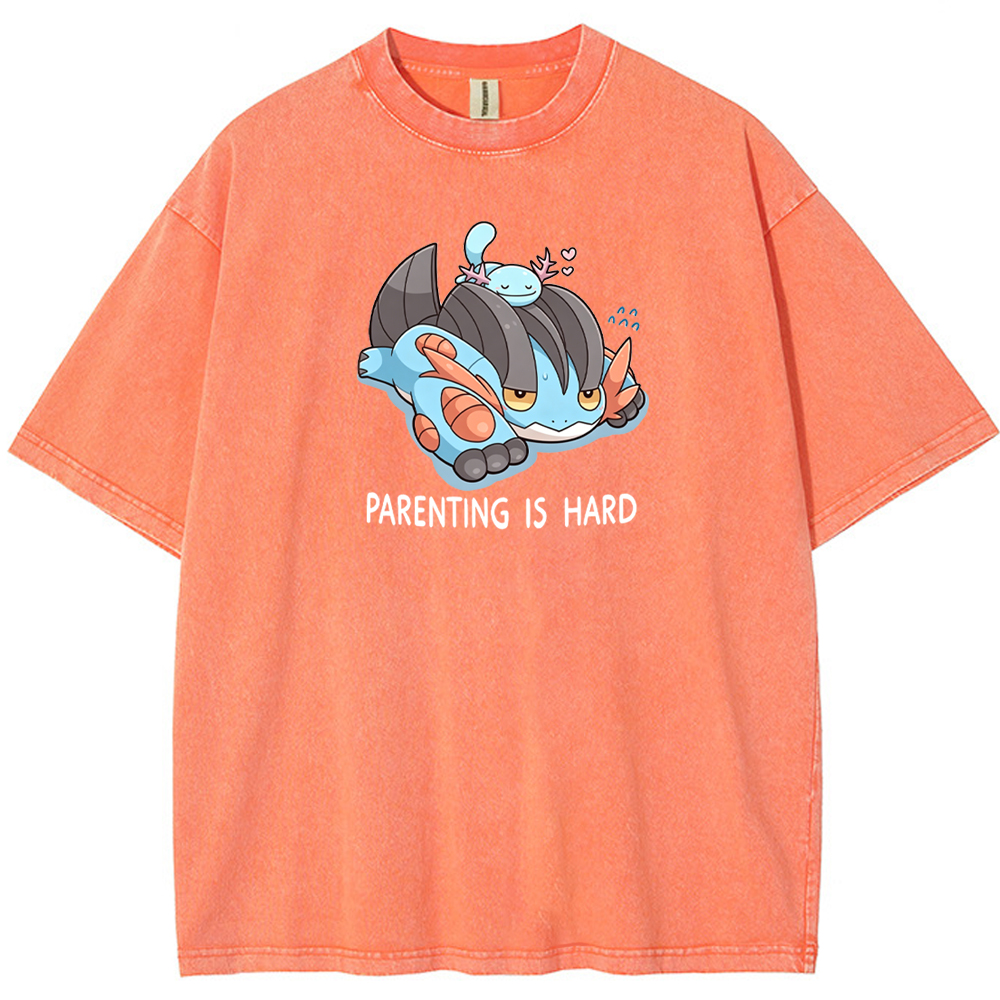 Parenting Is Hard Mudkip Parent Vintage Washed T-Shirt