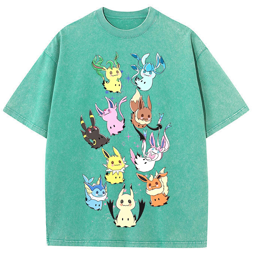 Full Eeveelutions Vertical Collage Vintage Tee | Pokemon Anime