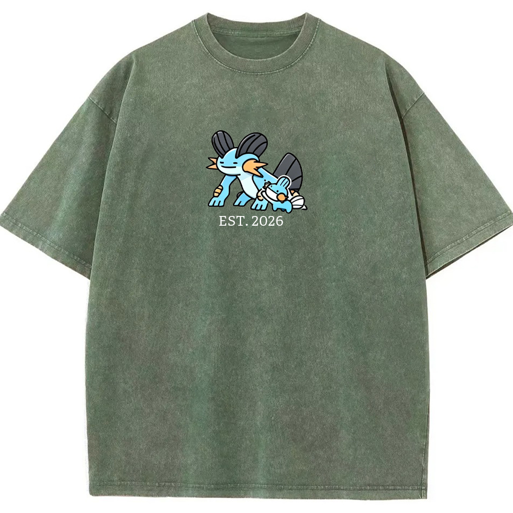 Cute Parent & Kid Swampert Vintage Washed T-Shirt