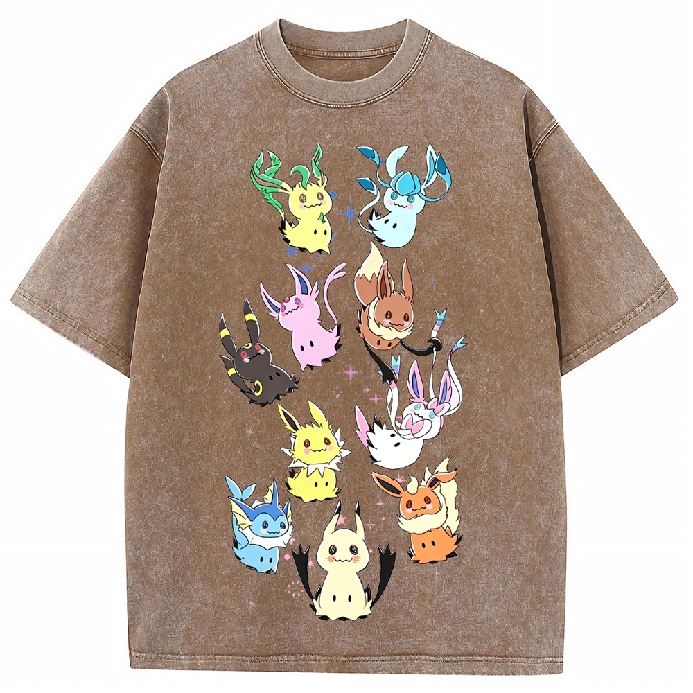 Full Eeveelutions Vertical Collage Vintage Tee | Pokemon Anime