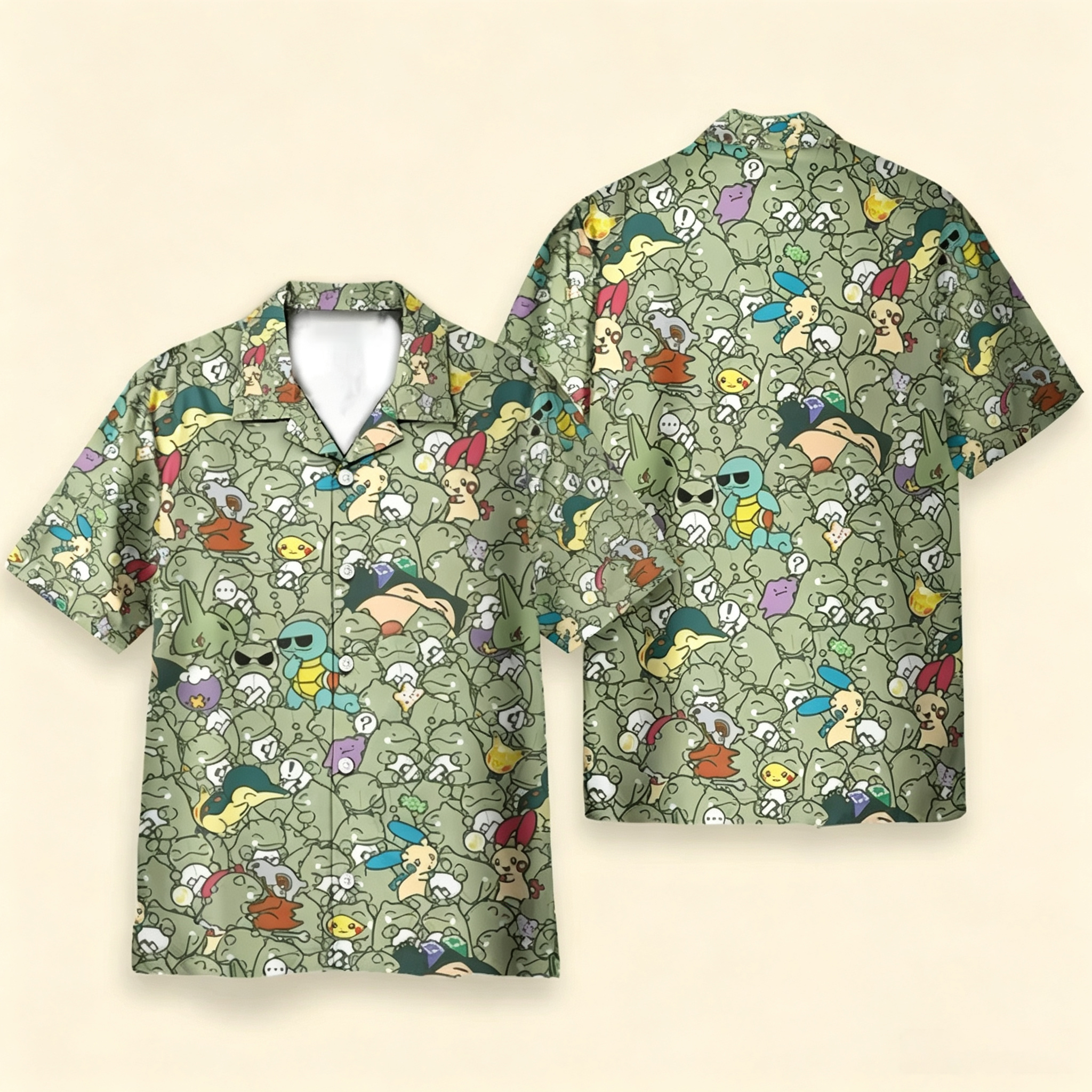 Epic Pokemon Pattern Hawaiian Shirt