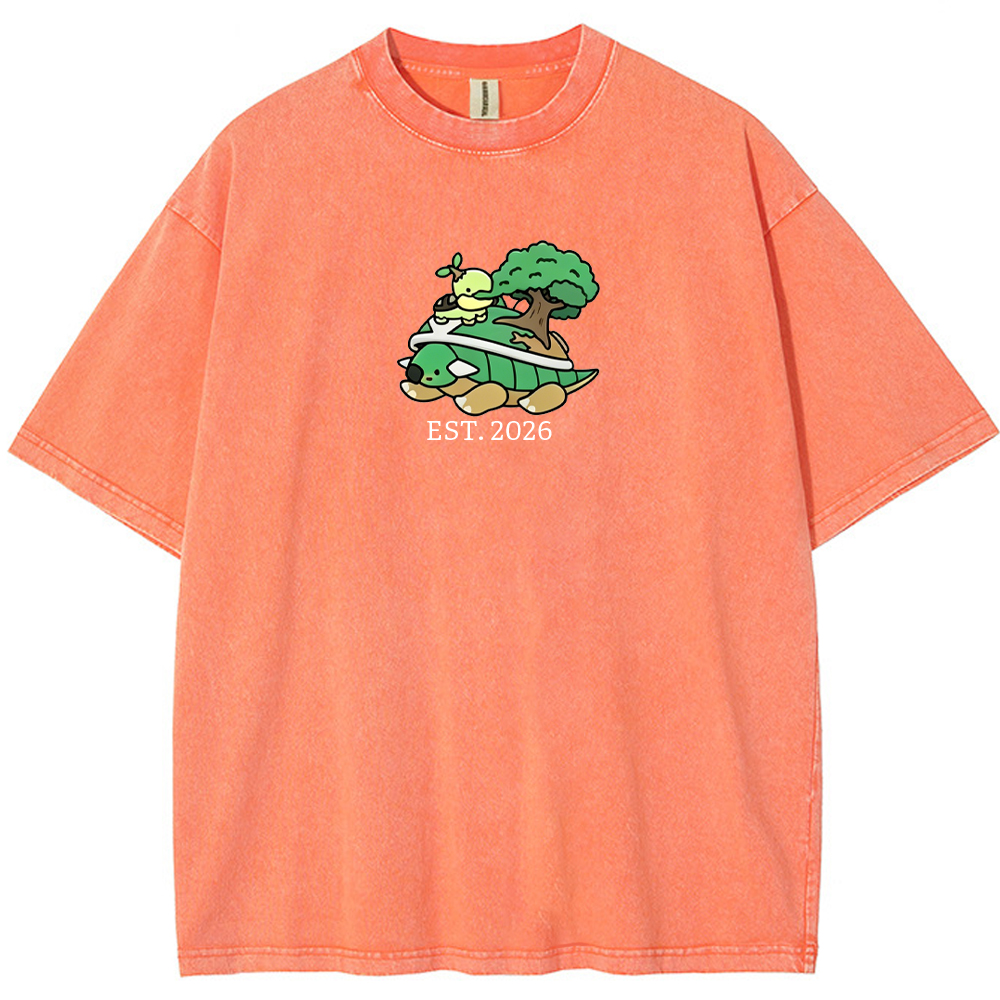 Cute Parent & Kid Torterra Vintage Washed T-Shirt